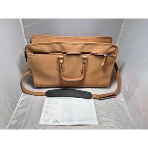 💥 Vintage Korchmar 100% Leather Briefcase Tan